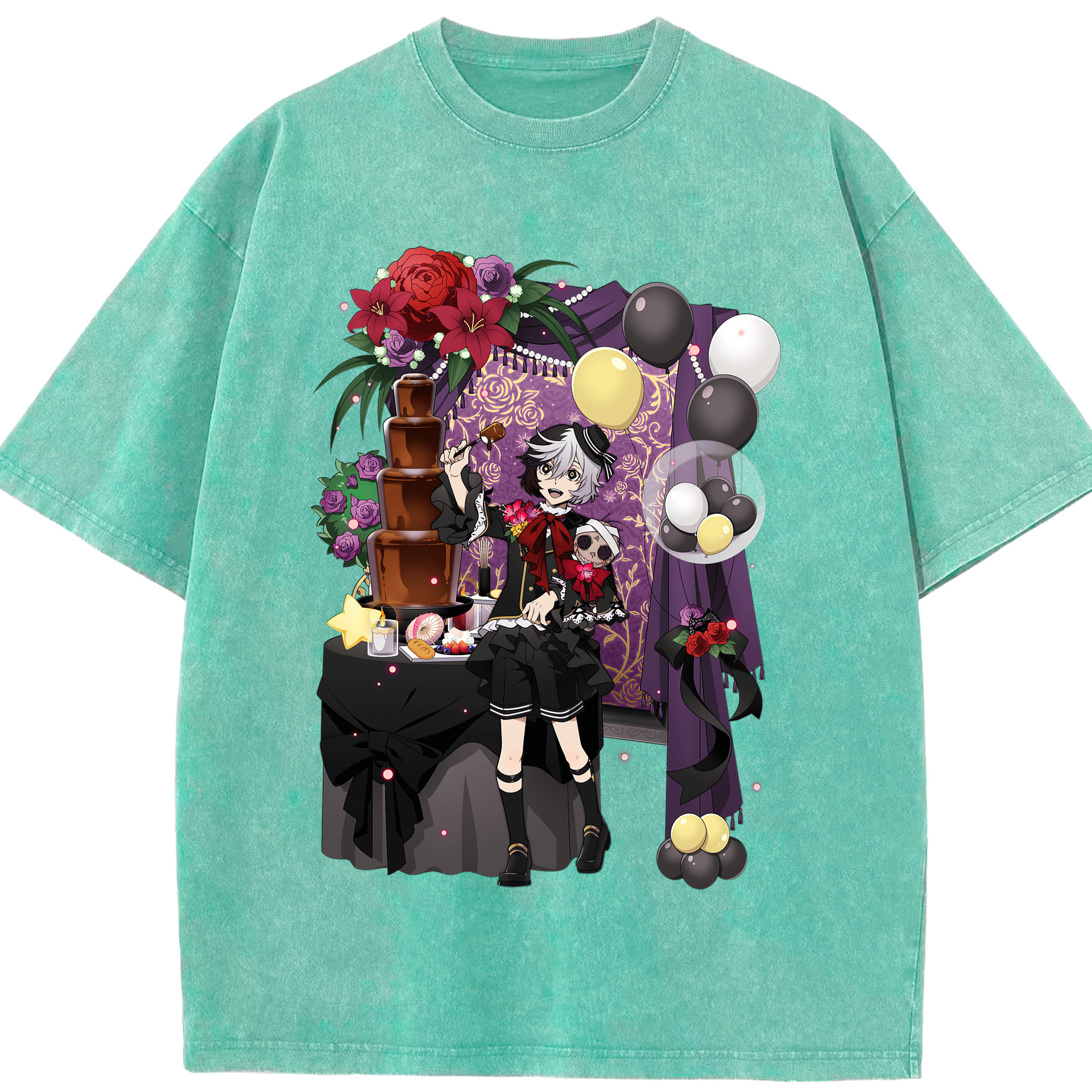 （画像用） 文豪ストレイドッグス Bungo Stray Dogs 綿100% ヴィンテージ風 半袖Tシャツ（フロントプリント）